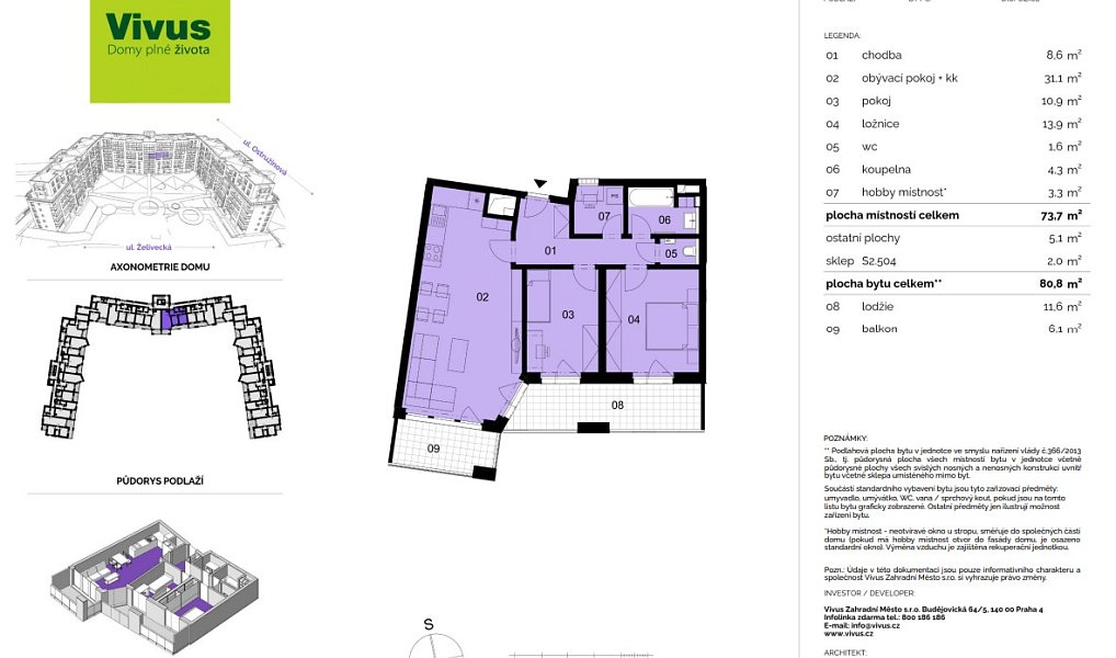 Prodej bytu 3+kk 81 m², Praha – náhled fotky 2