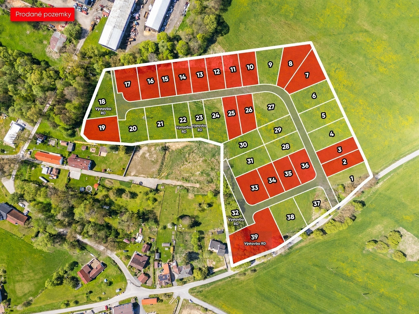 Prodej stavebního pozemku 698 m²