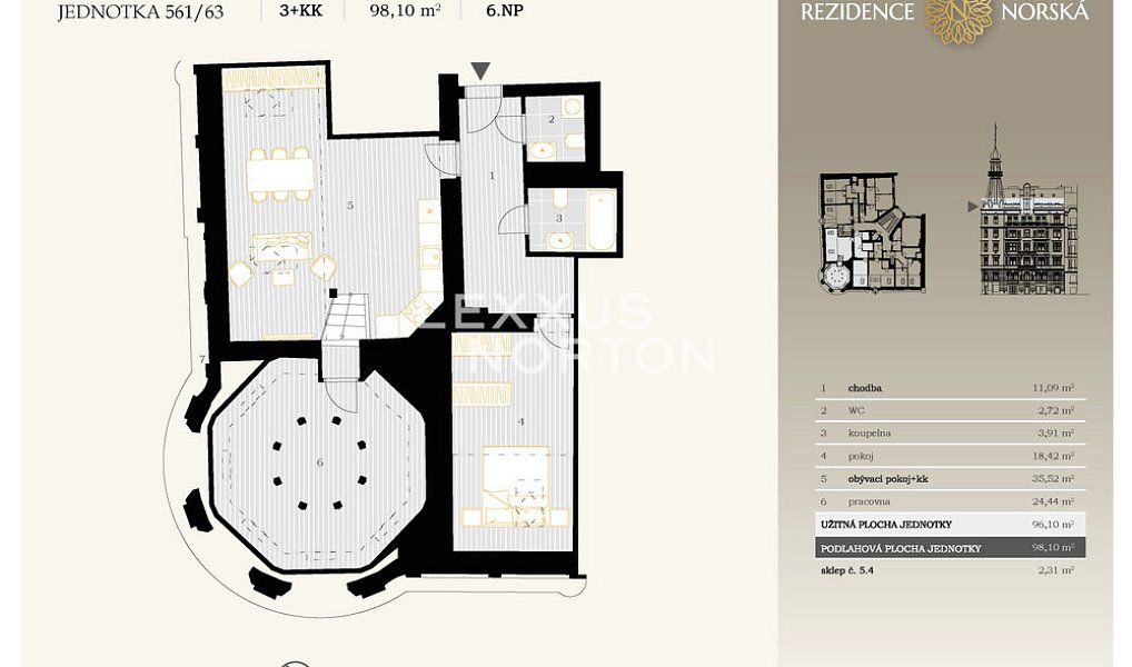 Prodej bytu 3+kk 96 m², Praha – náhled fotky 9