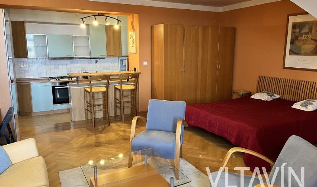 Pronájem bytu 1+kk, 46 m², Vinohrady - Praha 3, Praha