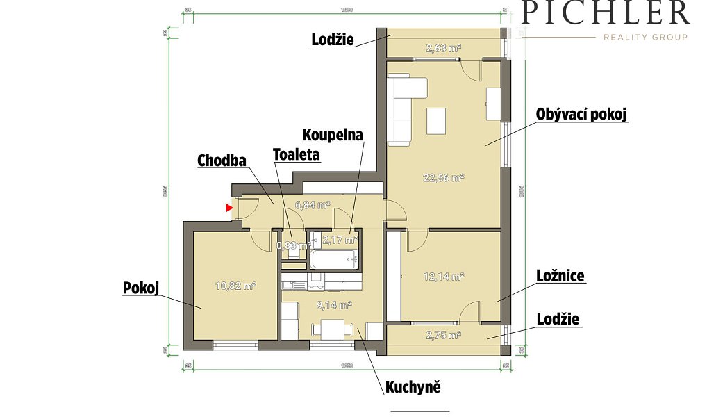 Pronájem bytu 3+1 70 m², Plzeň – náhled fotky 2