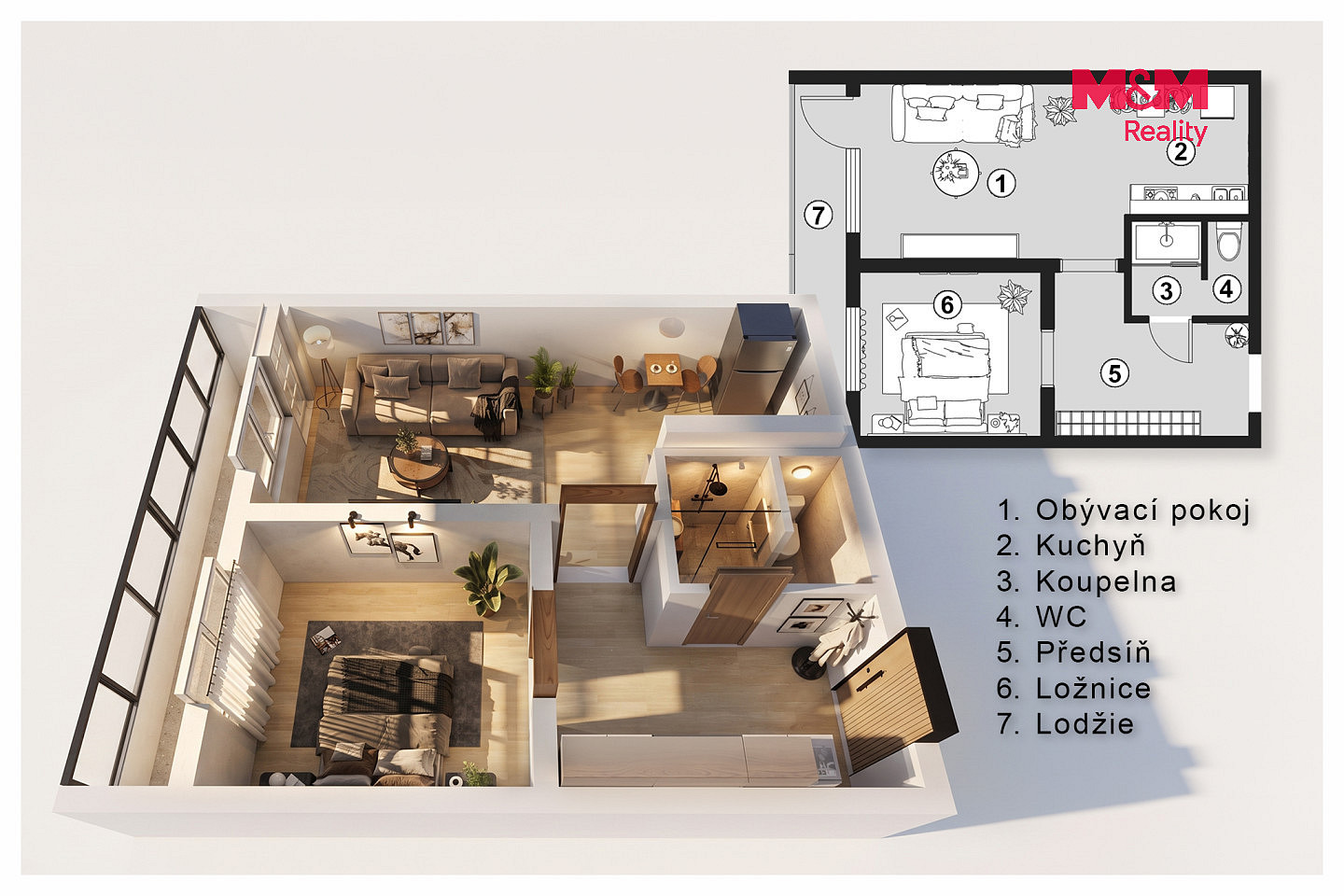 Prodej bytu 2+kk 46 m² — photo 2