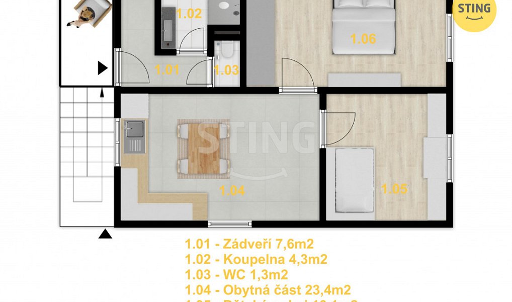 Prodej bytu 3+kk 60 m², Bolatice – náhled fotky 5