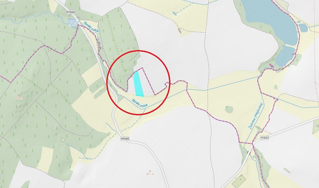 Prodej pole 17 317 m², Ústrašín – náhled fotky 3