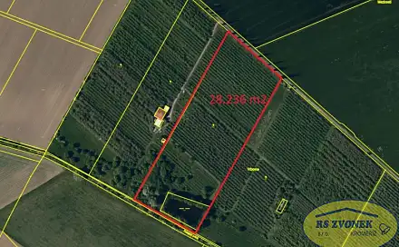 Prodej zahrady 28 236 m², Jarohněvice, okres Kroměříž