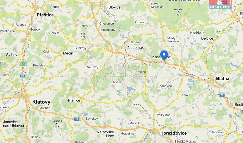 Prodej stavebního pozemku 5 527 m², Kasejovice – náhled fotky 3