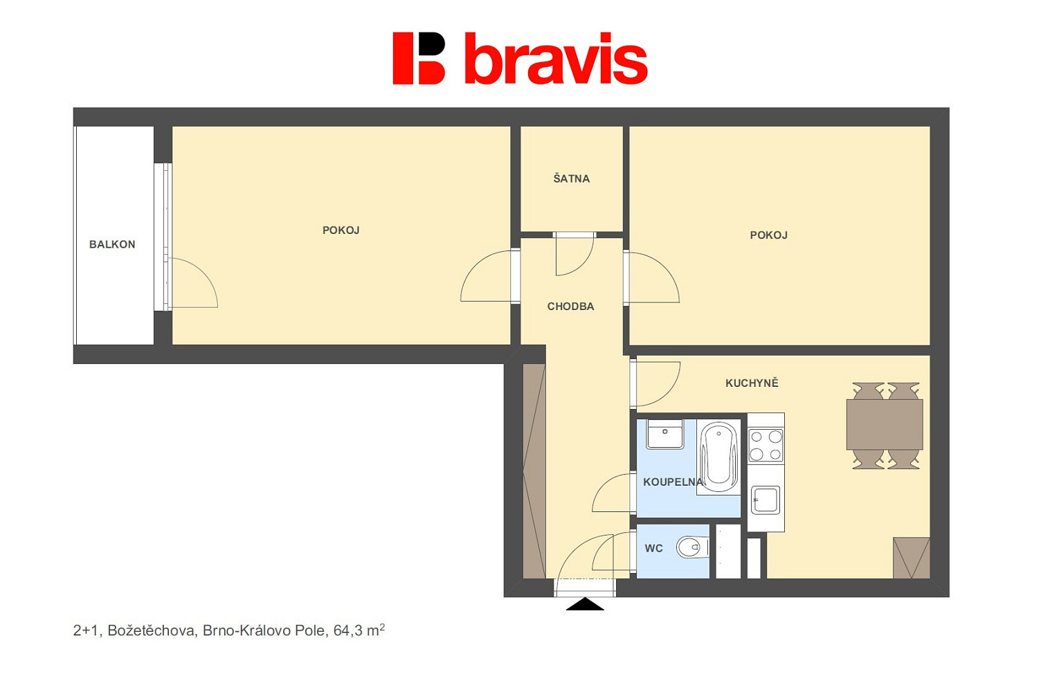 Prodej bytu 2+1 64 m² – fotografie 5