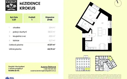 Prodej bytu 2+kk 45 m²
