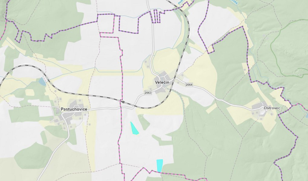 Prodej pole 21 466 m², Velečín – náhled fotky 2