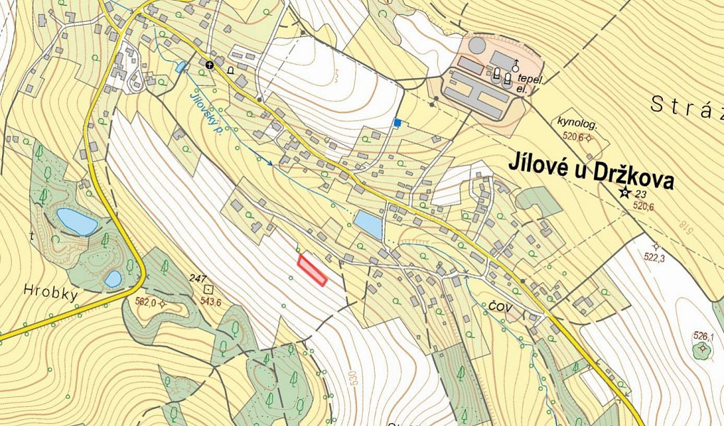 Prodej stavebního pozemku 513 m², Jílové u Držkova – náhled fotky 4