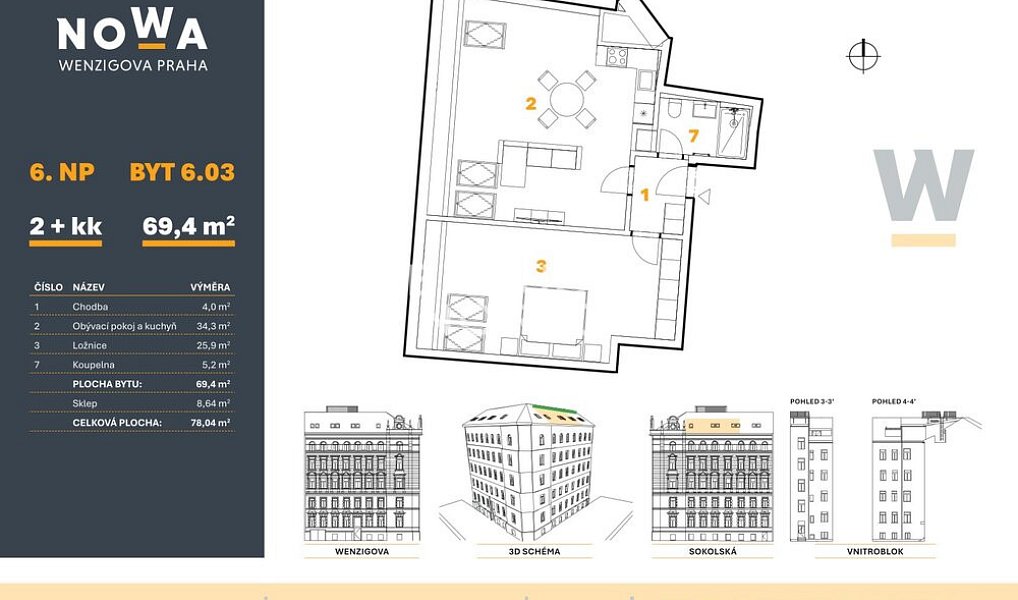 Prodej bytu 2+kk 81 m², Praha – náhled fotky 8