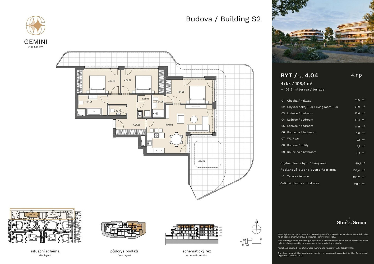 Prodej bytu 4+kk 108 m² – fotografie 2