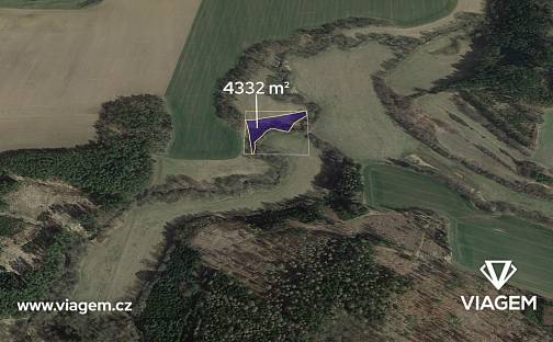 Prodej pole 361 m², Běleč, okres Tábor