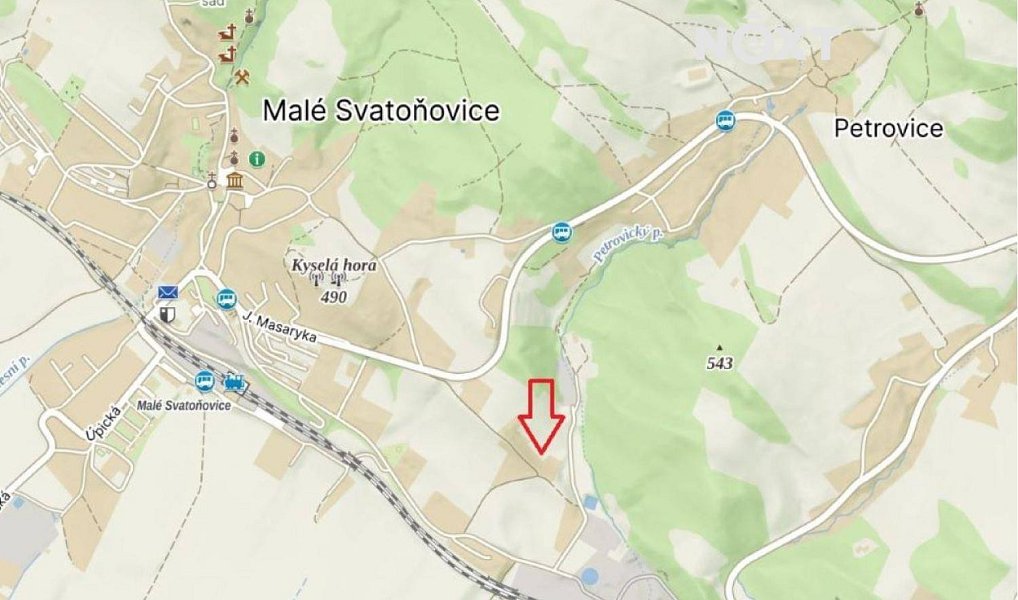 Prodej stavebního pozemku 2 318 m², Malé Svatoňovice – náhled fotky 3