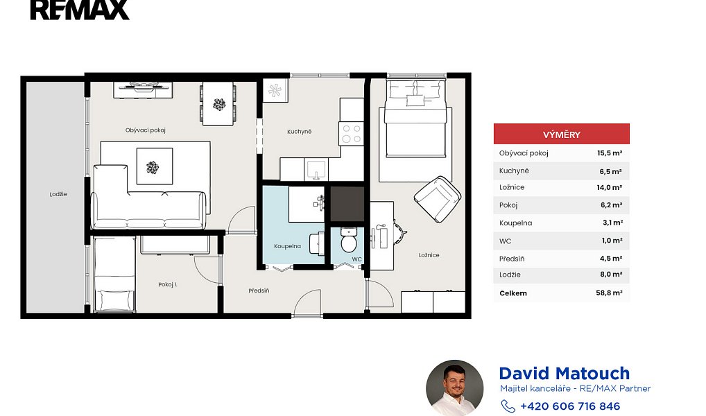 Prodej bytu 3+1 51 m², Nehvizdy – náhled fotky 3