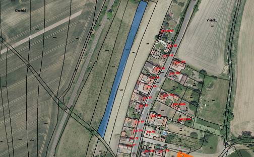 Prodej stavebního pozemku 2 044 m², Hřivice, okres Louny