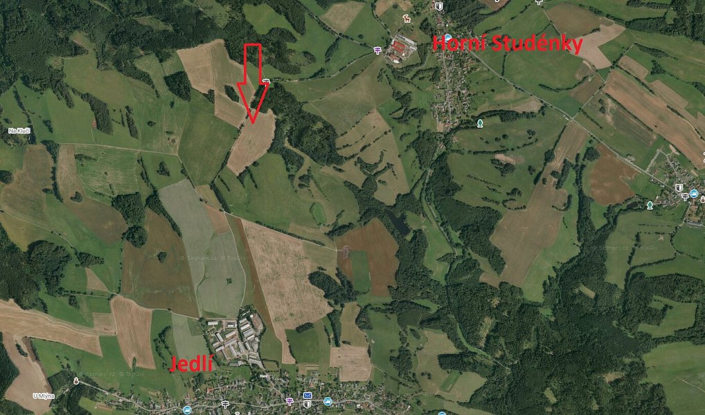Prodej pole 42 854 m², Jedlí – náhled fotky 3
