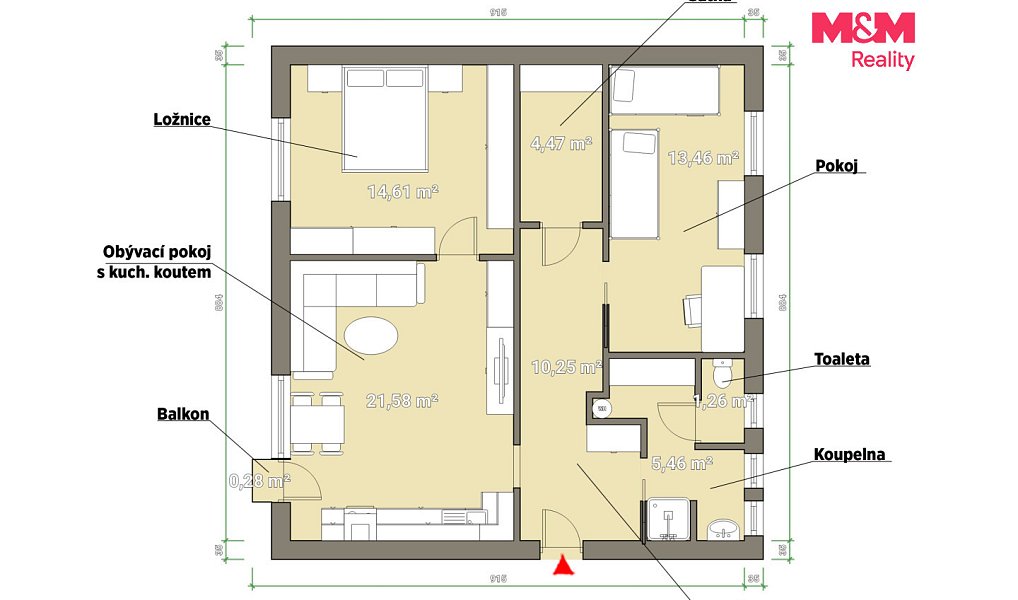Prodej bytu 3+kk 73 m², Plzeň – náhled fotky 11