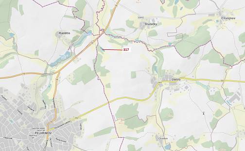 Dražba lesa 2 967 m², Krasíkovice