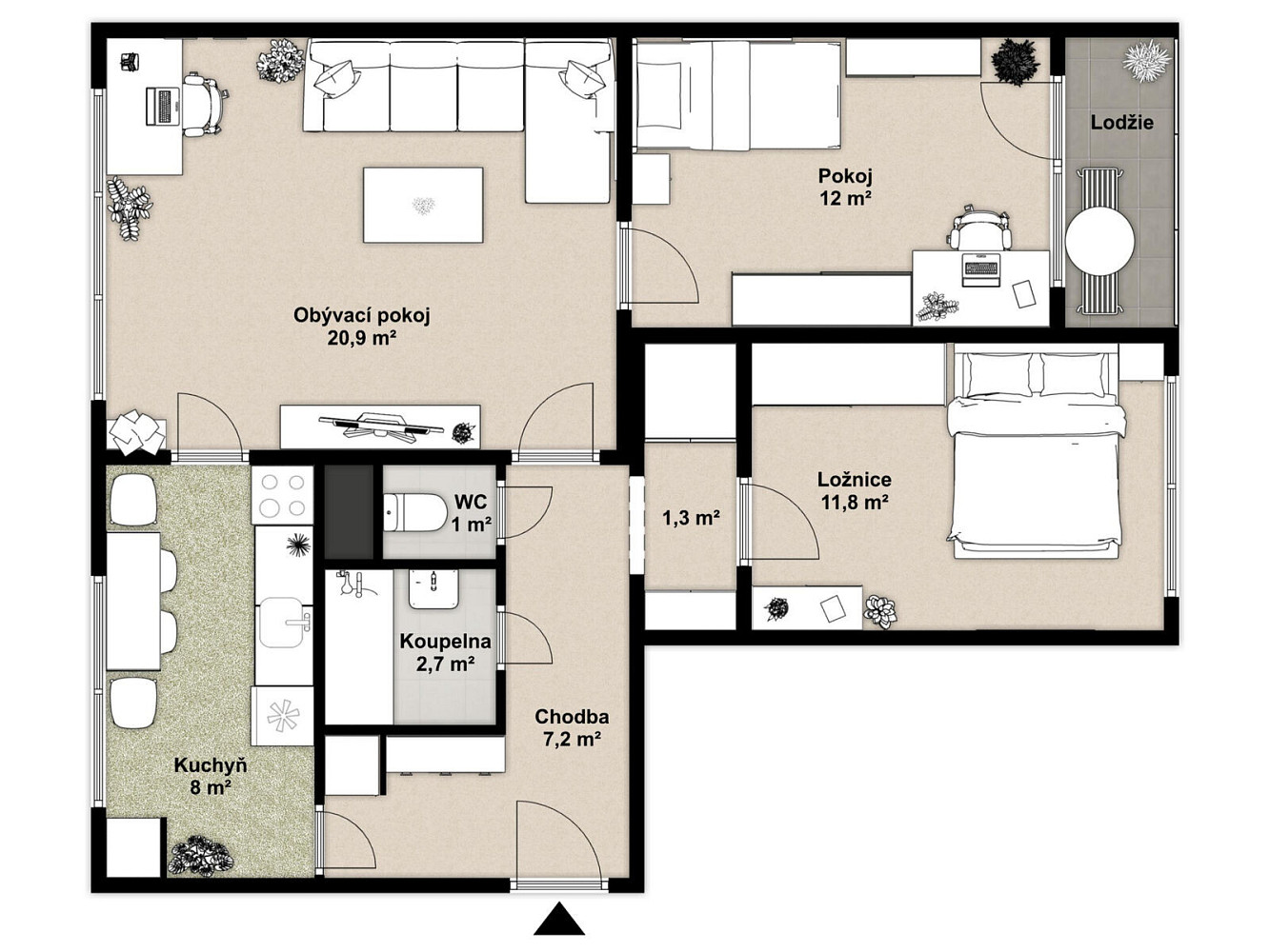 Prodej bytu 3+1 71 m² – fotografie 3