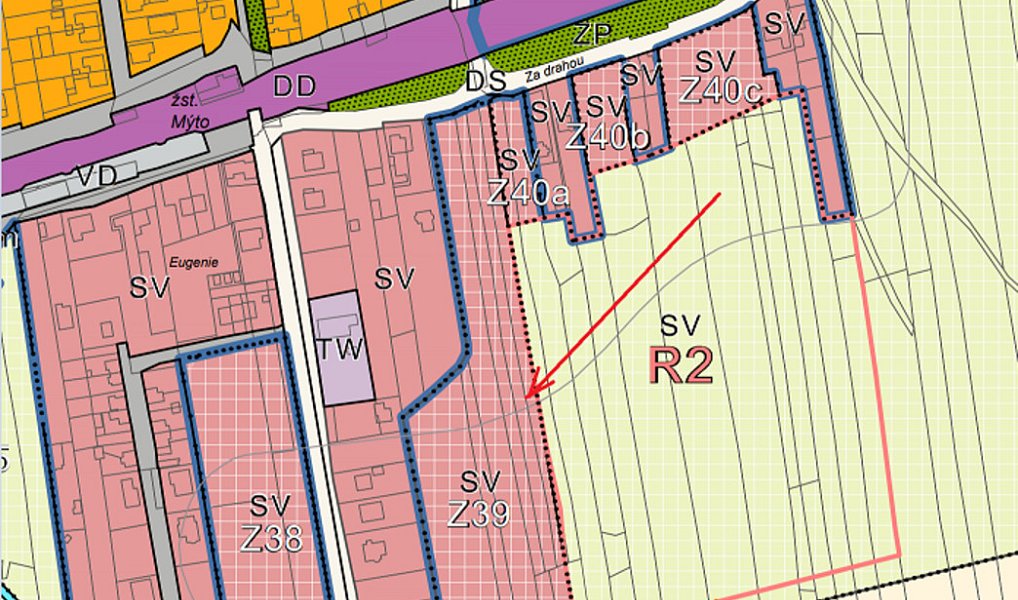 Prodej stavebního pozemku 541 m², Mýto – náhled fotky 2