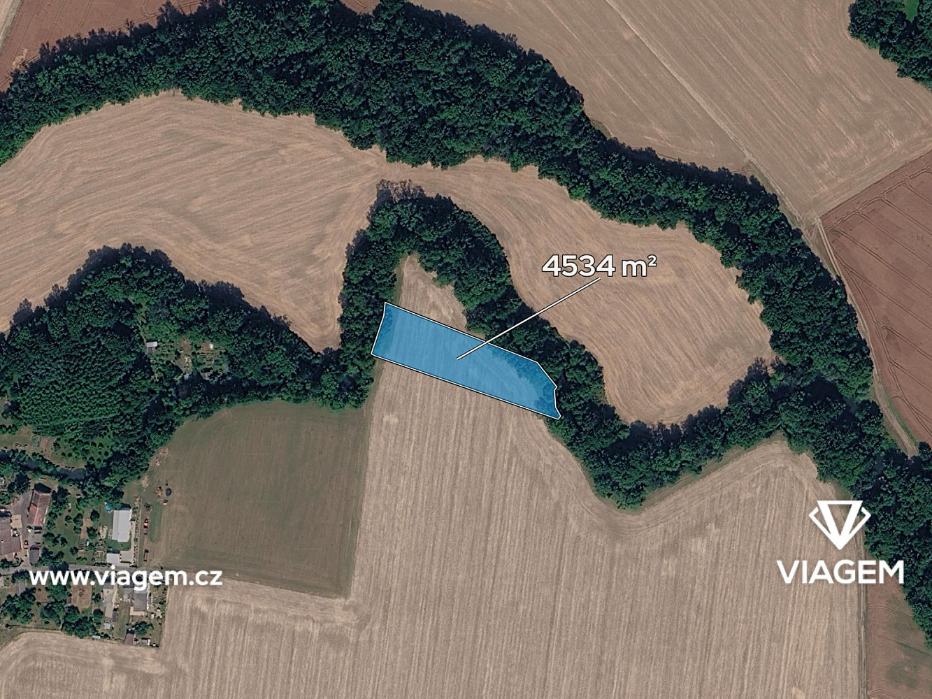 Prodej pole 453 m² – pohled 2