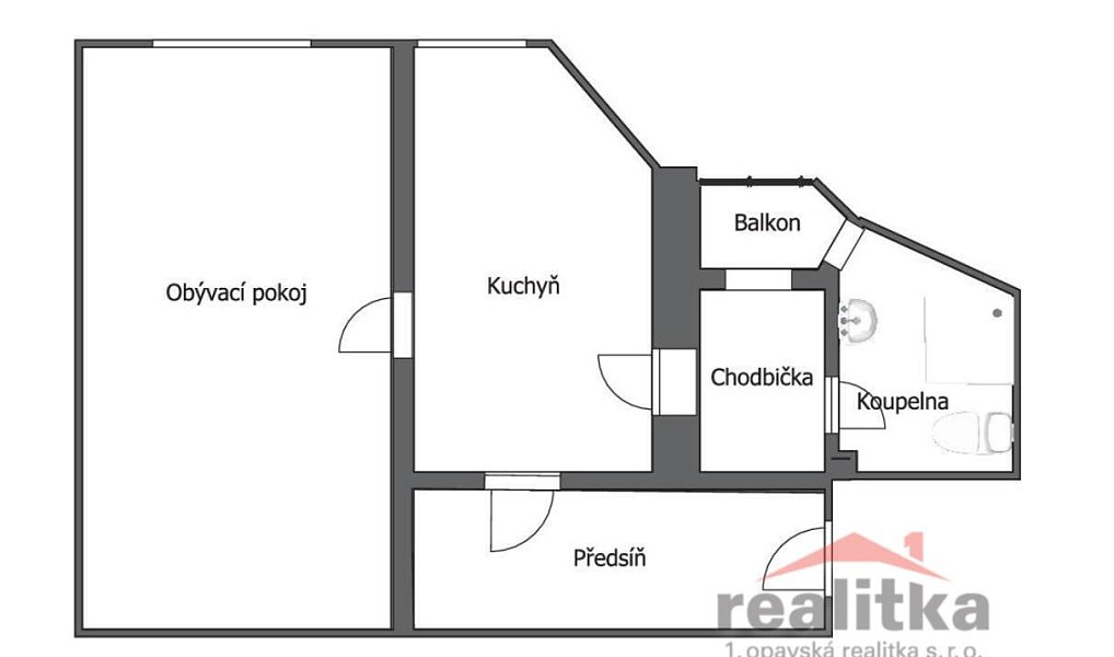 Pronájem bytu 1+1 44 m², Opava – náhled fotky 3