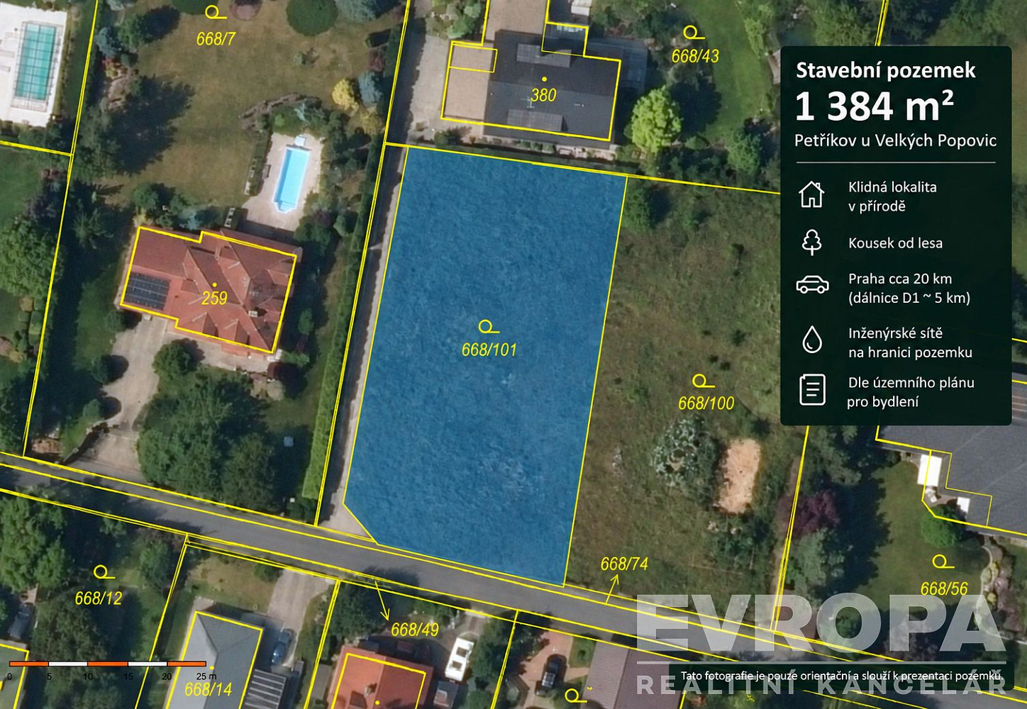 Prodej stavebního pozemku 1 384 m²