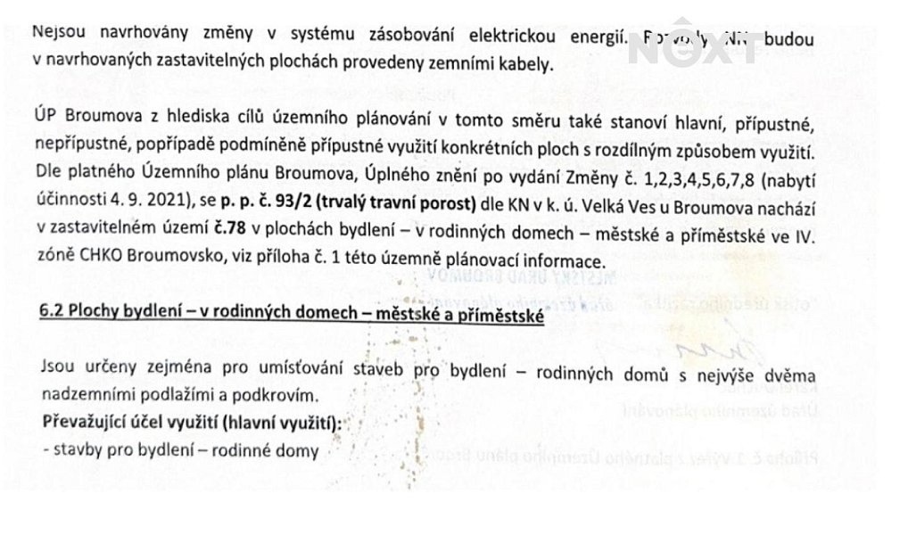 Prodej stavebního pozemku 1 915 m², Broumov – náhled fotky 2