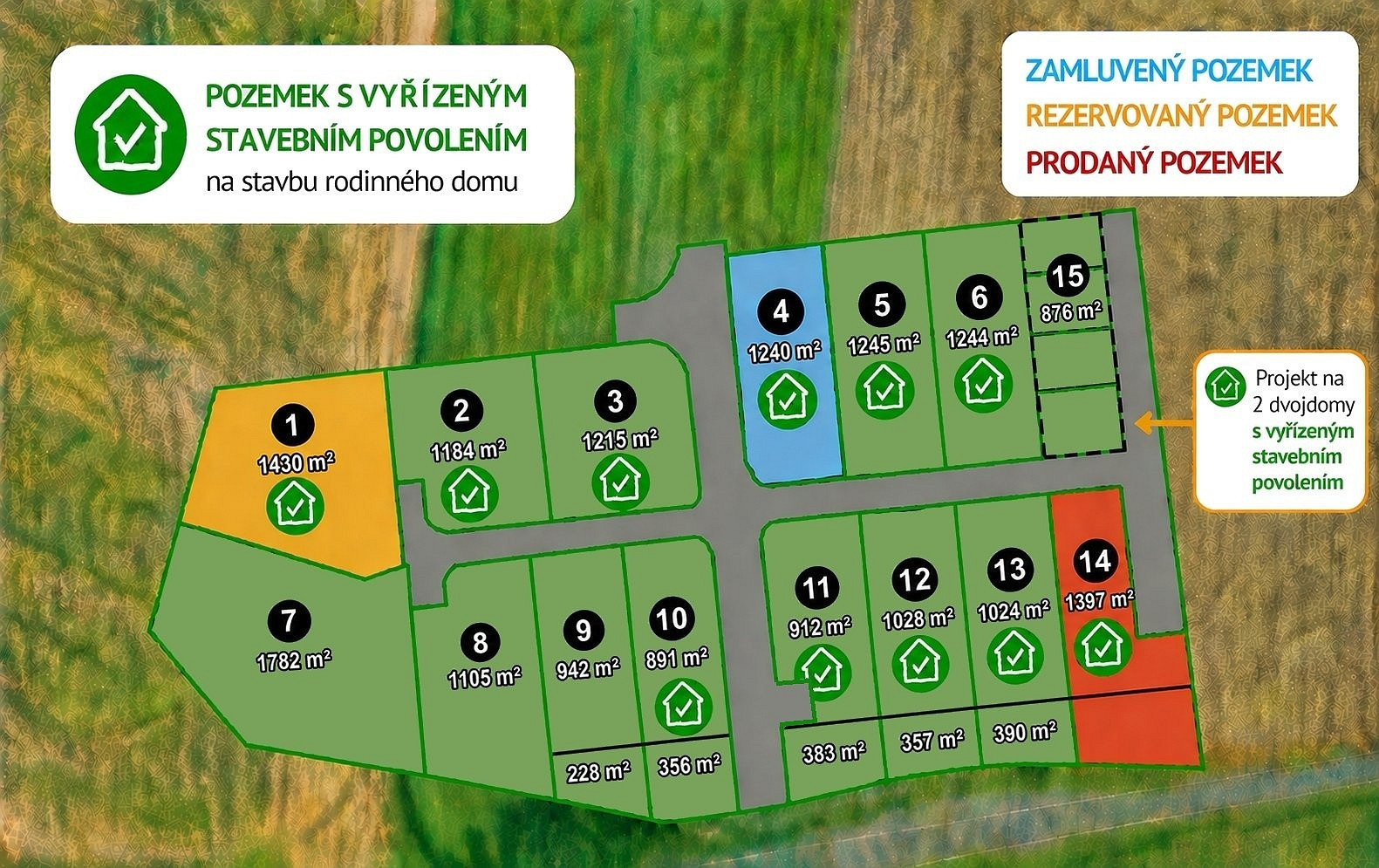 Prodej stavebního pozemku 876 m² — photo 2