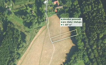 Prodej stavebního pozemku 1 327 m², Městečko Trnávka - Stará Roveň, okres Svitavy