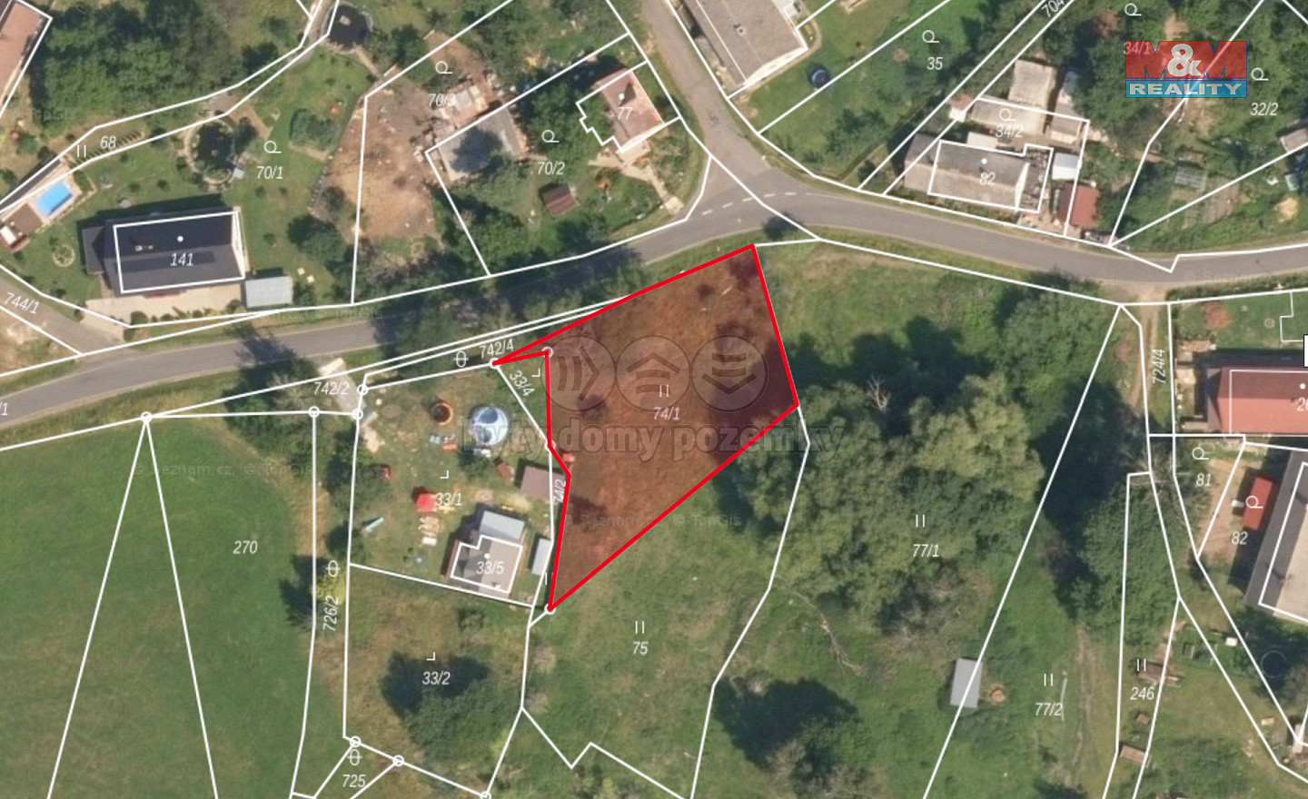 Prodej louky 1 051 m²