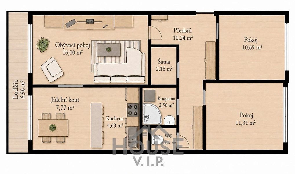 Prodej bytu 3+1 69 m², Neratovice – náhled fotky 16