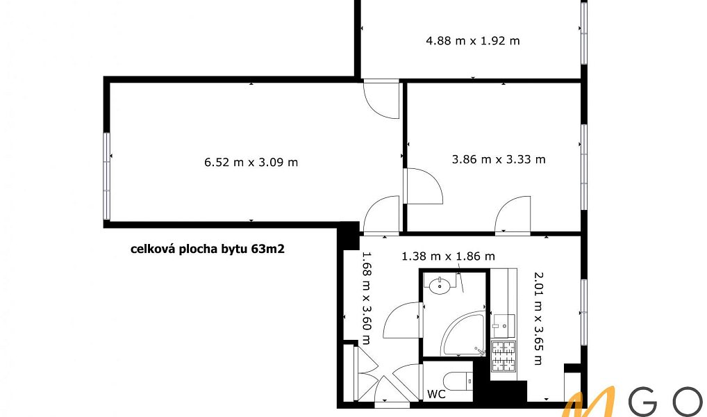 Prodej bytu 3+1 65 m², Králíky – náhled fotky 3