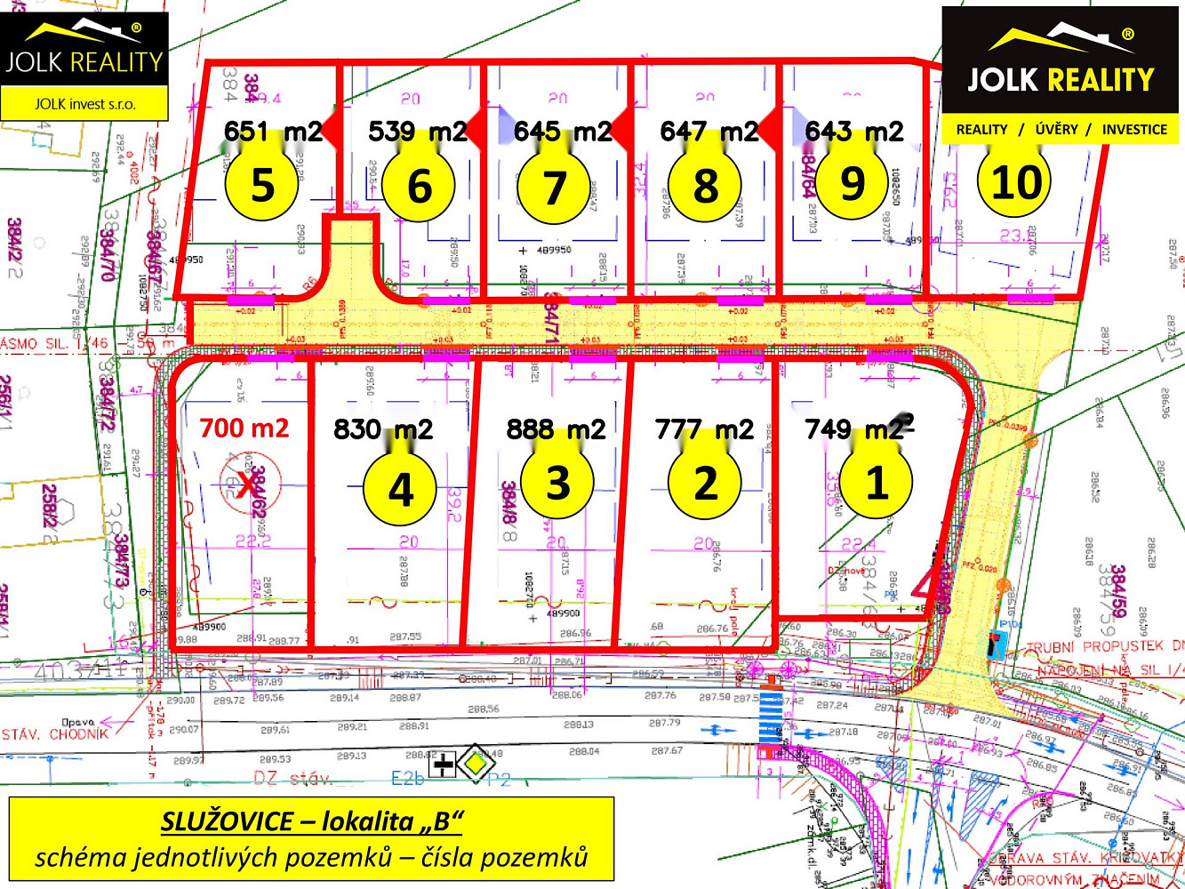 Prodej stavebního pozemku 888 m² – fotografie 3