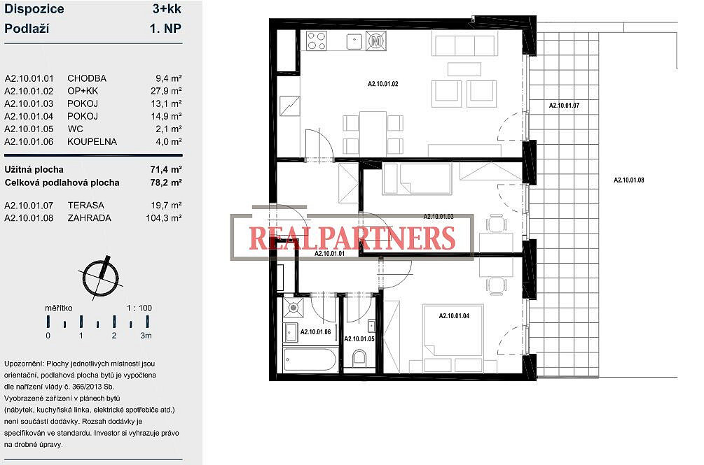 Prodej bytu 3+kk 71 m² – fotografie 2
