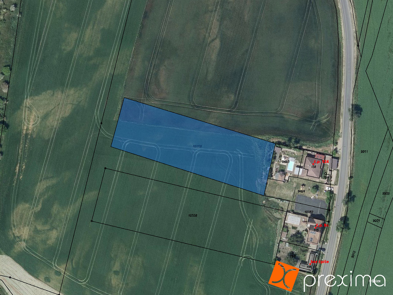 Prodej pole 1 238 m²
