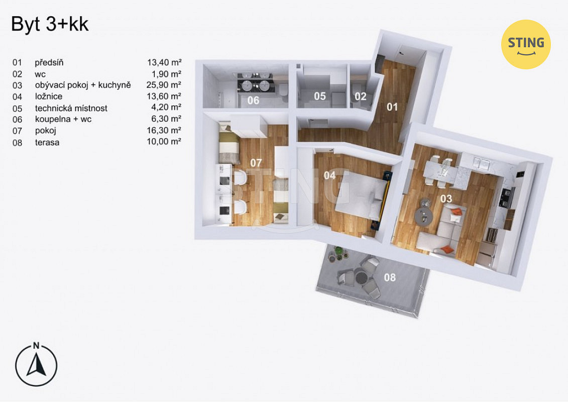 Prodej bytu 3+kk 82 m² — photo 2