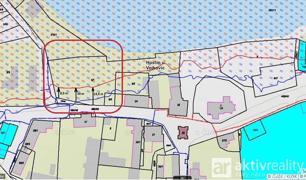 Prodej stavebního pozemku 1 755 m², Hostín u Vojkovic – náhled fotky 5