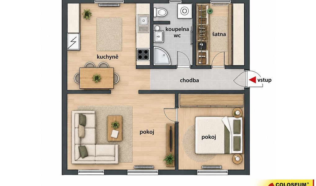 Prodej bytu 2+1 69 m², Uherský Brod – náhled fotky 2