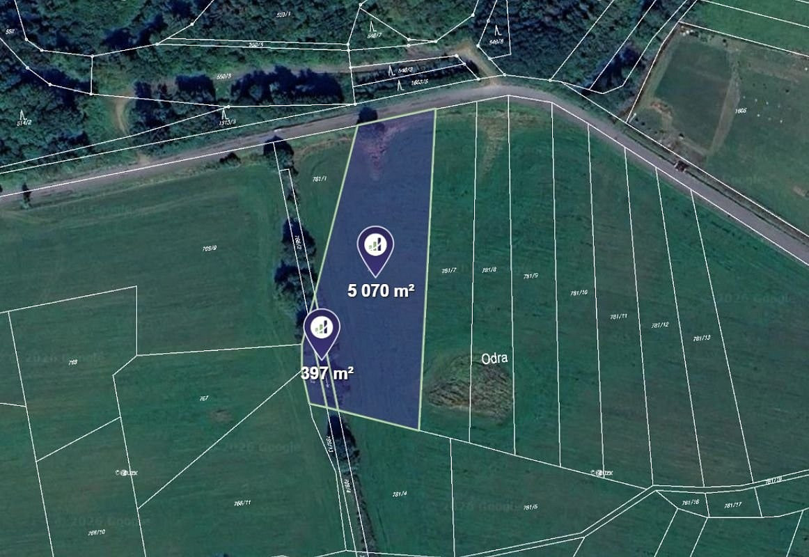Prodej pole 5 467 m², Vranová Lhota