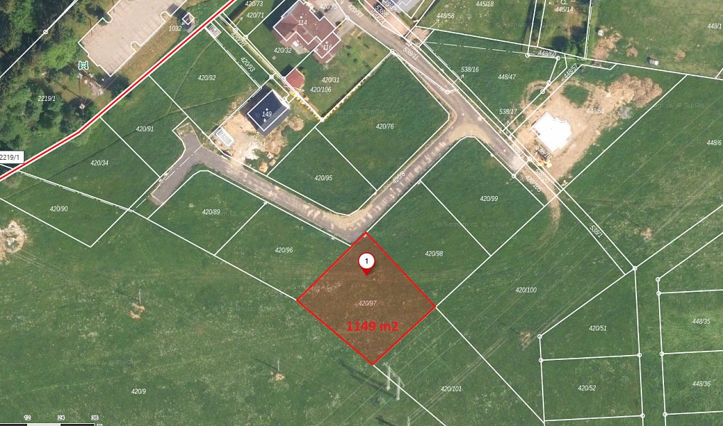Prodej stavebního pozemku 1 149 m², Zádub-Závišín – náhled fotky 2