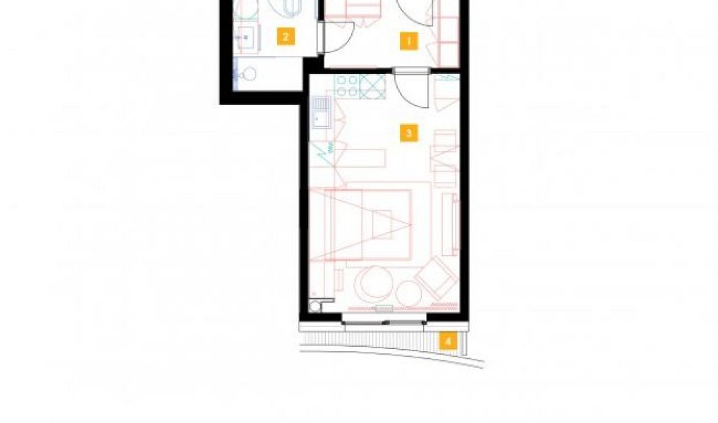 Pronájem bytu 1+kk 31 m², Praha – náhled fotky 3