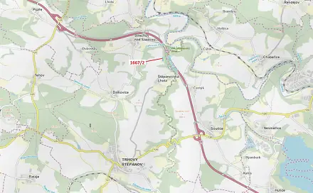 Dražba lesa 2 159 m², Kácov