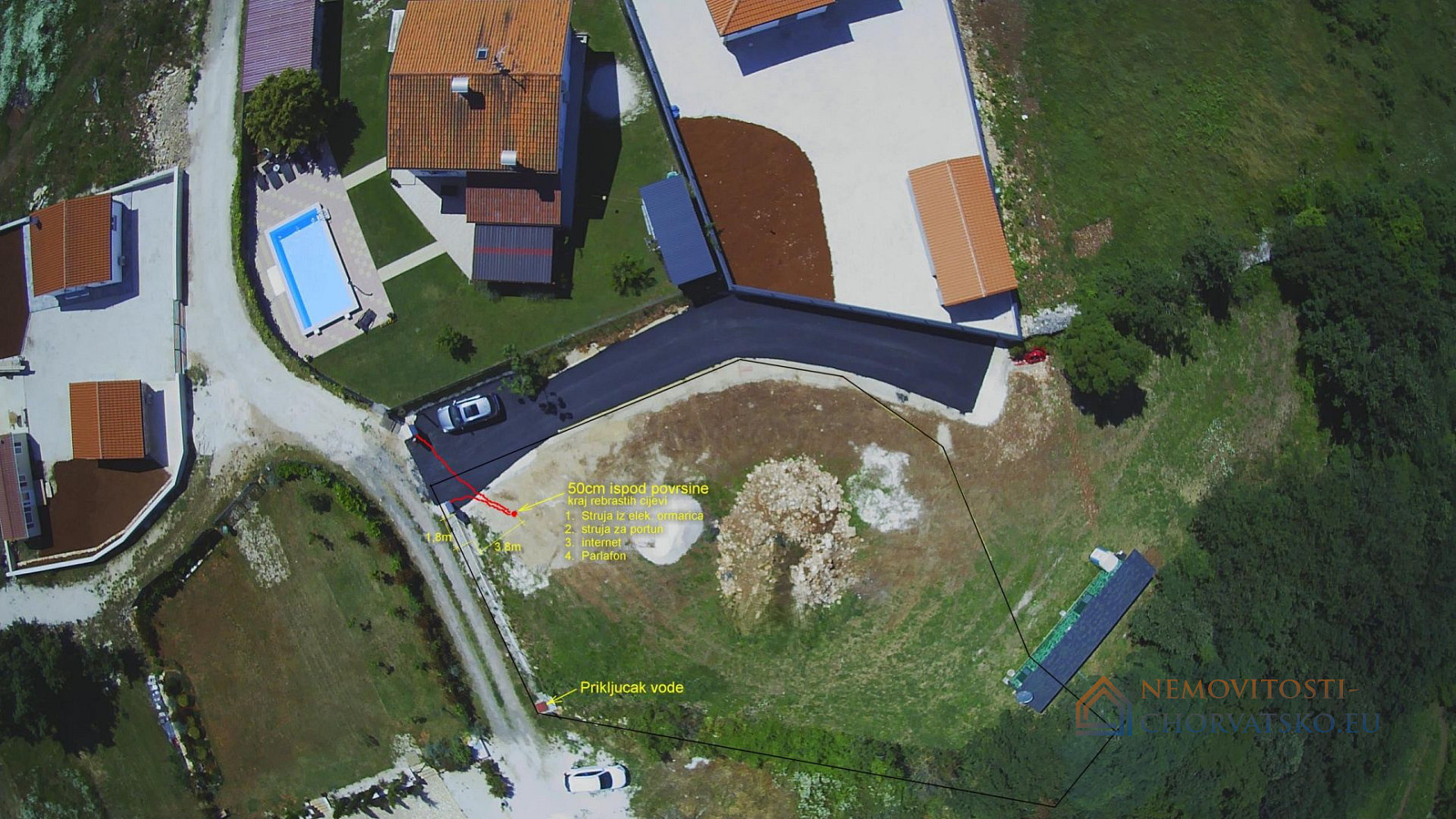 Prodej stavebního pozemku 930 m², Kanfanar