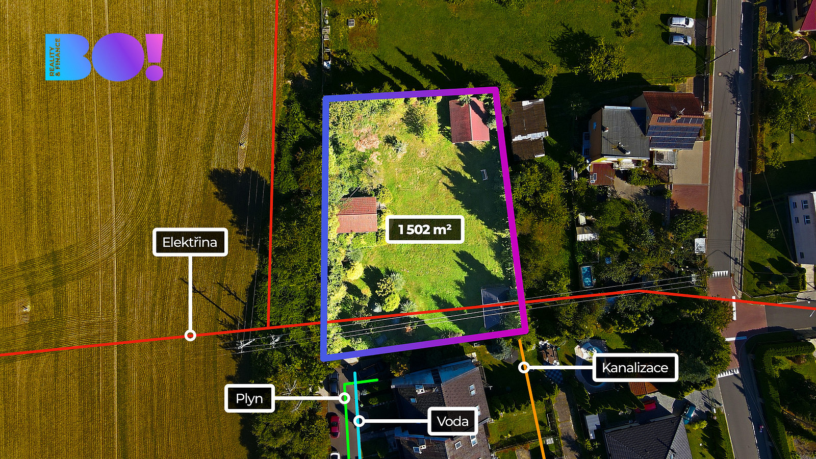 Prodej stavebního pozemku 1 502 m²