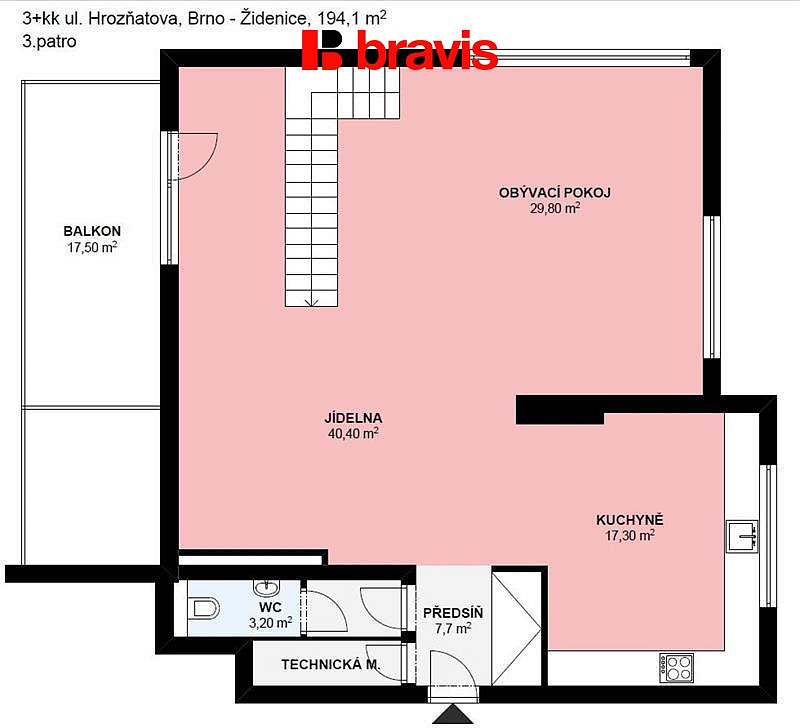 Pronájem bytu 3+kk 194 m² – fotografie 4