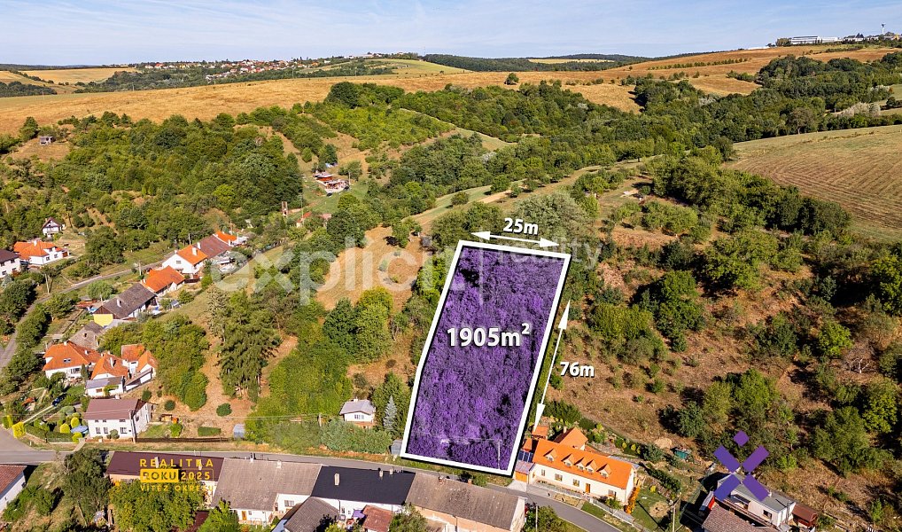 Prodej stavebního pozemku 1 905 m², Bohuslavice u Zlína – náhled fotky 2