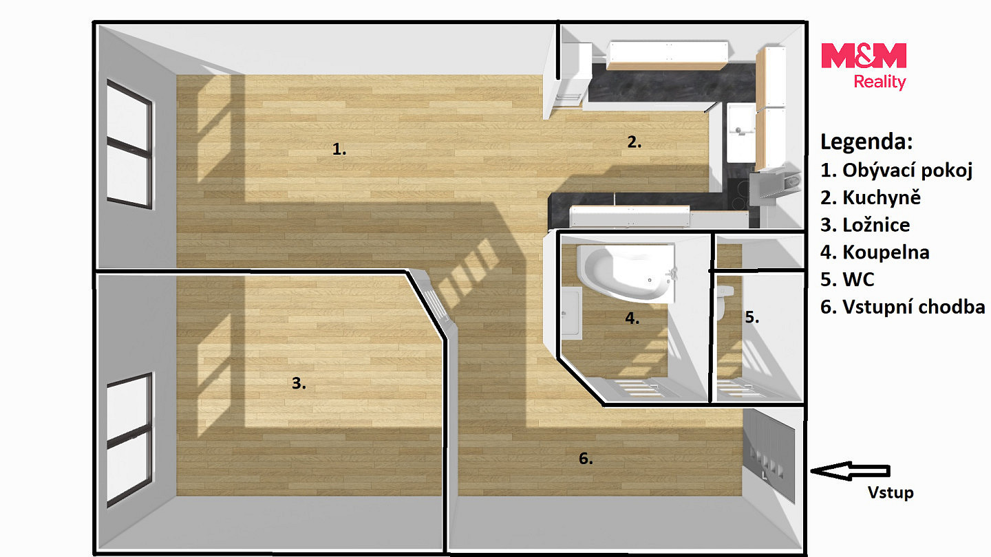 Pronájem bytu 2+kk 45 m² — photo 4