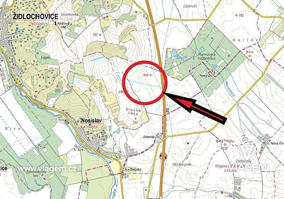 Prodej pole 1 366 m² – pohled 4